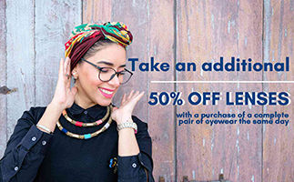 Save 50% Now or 30% Later on Lenses